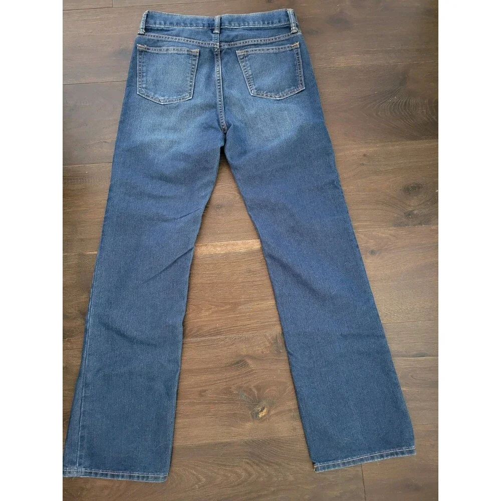 Old Navy Boy  Size 14 Straight Blue Jeans With Elastic ajustable